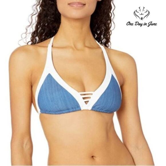 SeaFolly Block Party D Triangle Bikini Top Size 4 - Picture 1 of 3